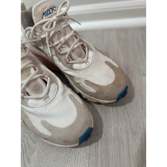 Nike Air Max 270 React Shoes Womens Size 10 Running White Pink Blue AT6174-100 - Picture 3 of 9